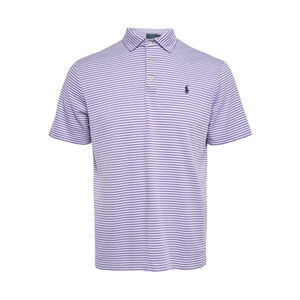 Polo Ralph Lauren Mens XL Striped Polo Shirt Purple White Preppy Business Casual